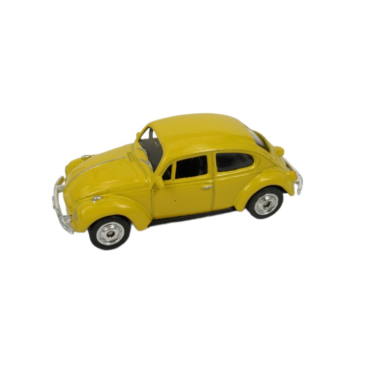 Количка Welly Volkswagen Beetle Hard-Top, Колекционерска, Метален модел, Мащаб 1:64, Жълт