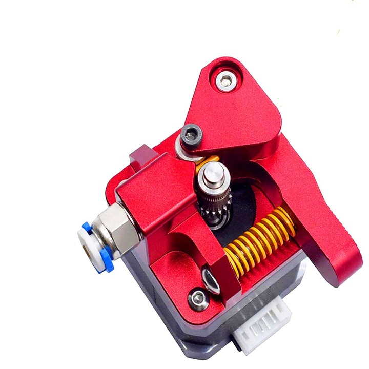 Latauar Dual Gear Metal 3D Print Extruder feszítőrugóval Ender 3 V2, 3 Pro, 3 Neo Series, 5 Series, CR10, Voxelab Aquila 3D nyomtatóhoz, TPU támogatott