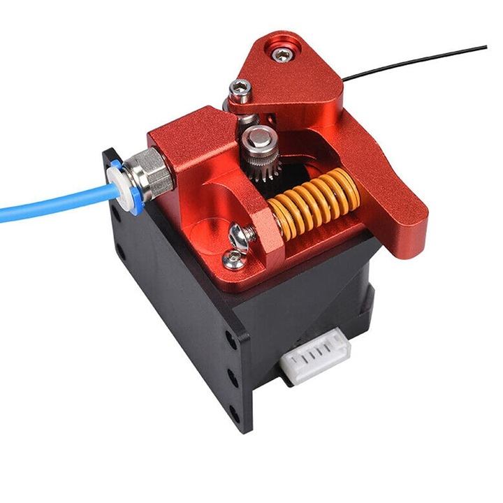 Extruder imprimata 3d Latauar, Dual Gear, din metal, cu arc de tensionare, pentru Ender 3 V2, 3 Pro, 3 Neo Series, 5 Series, CR10, Voxelab Aquila 3D Printer, TPU acceptat