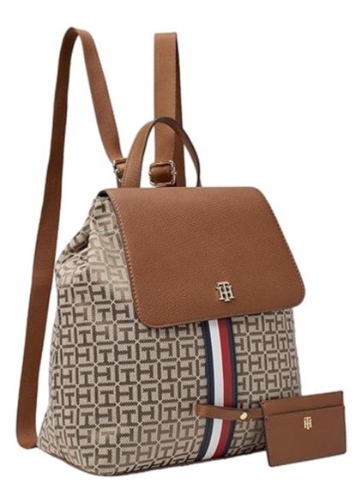 Дамска раница Tommy Hilfiger Ruby, Synthetic, кафява, 36x32x15см