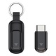 Adaptor de telecomanda universala, SINBINTA, Conectare pe USB Type-C, Plug & Play, Tehnologie Smart IR, Cu breloc si husa din silicon, Pentru telefon cu Android, TV Box, Aer conditionat, Aliaj de aluminiu, 26 x 12 x 6mm, Negru