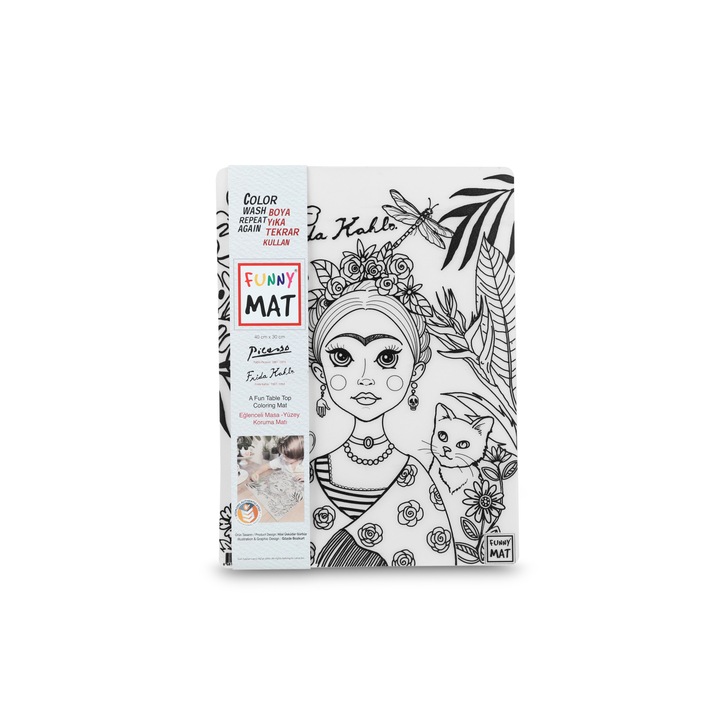 Színező oldal, Funny Mat - Pablo Picasso és Frida Kahlo