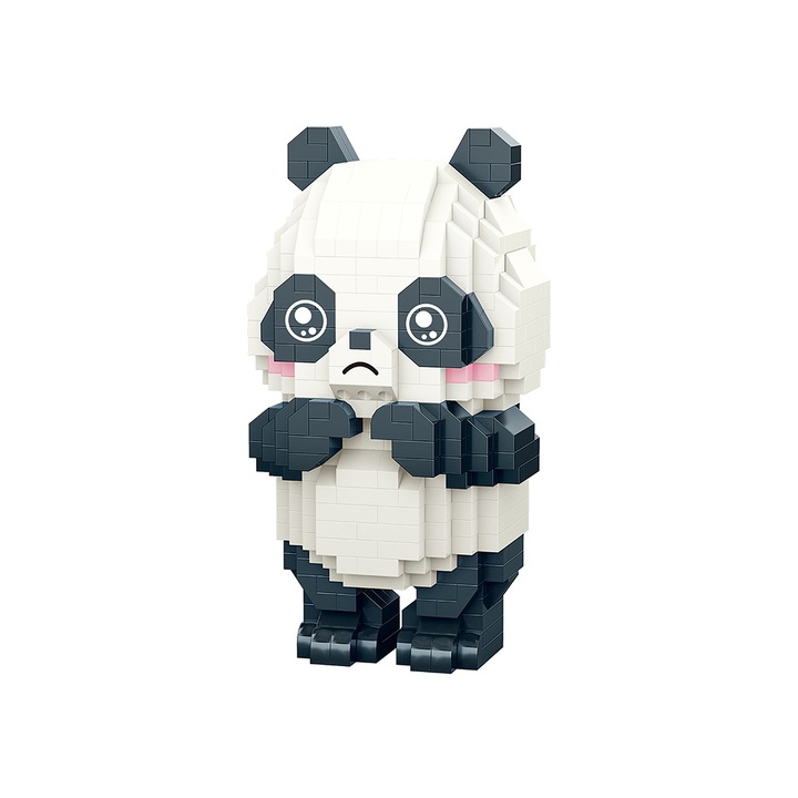 OEM Dekor építőkészlet, Panda figura, 630 Darab, 14+ év, Többszínű