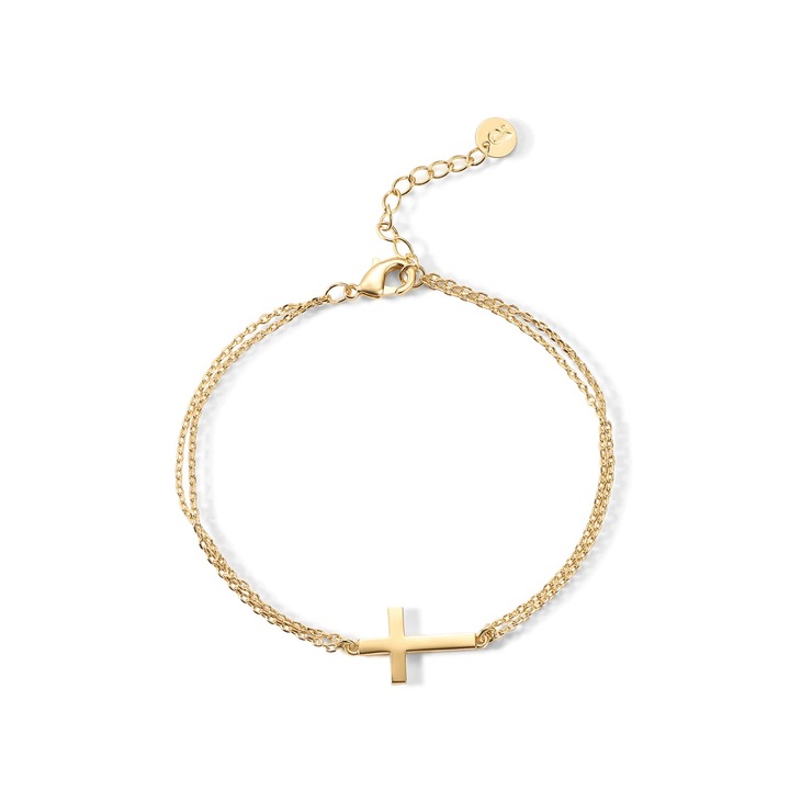 Aur Cross Bracelet for Women Jewerly | Simple Gold Bracelet for Women | Confirmation Gift for Girls
