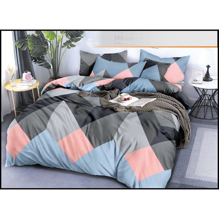 Pamut ágyneműgarnitúra 200x220cm, 4 db, A-6352