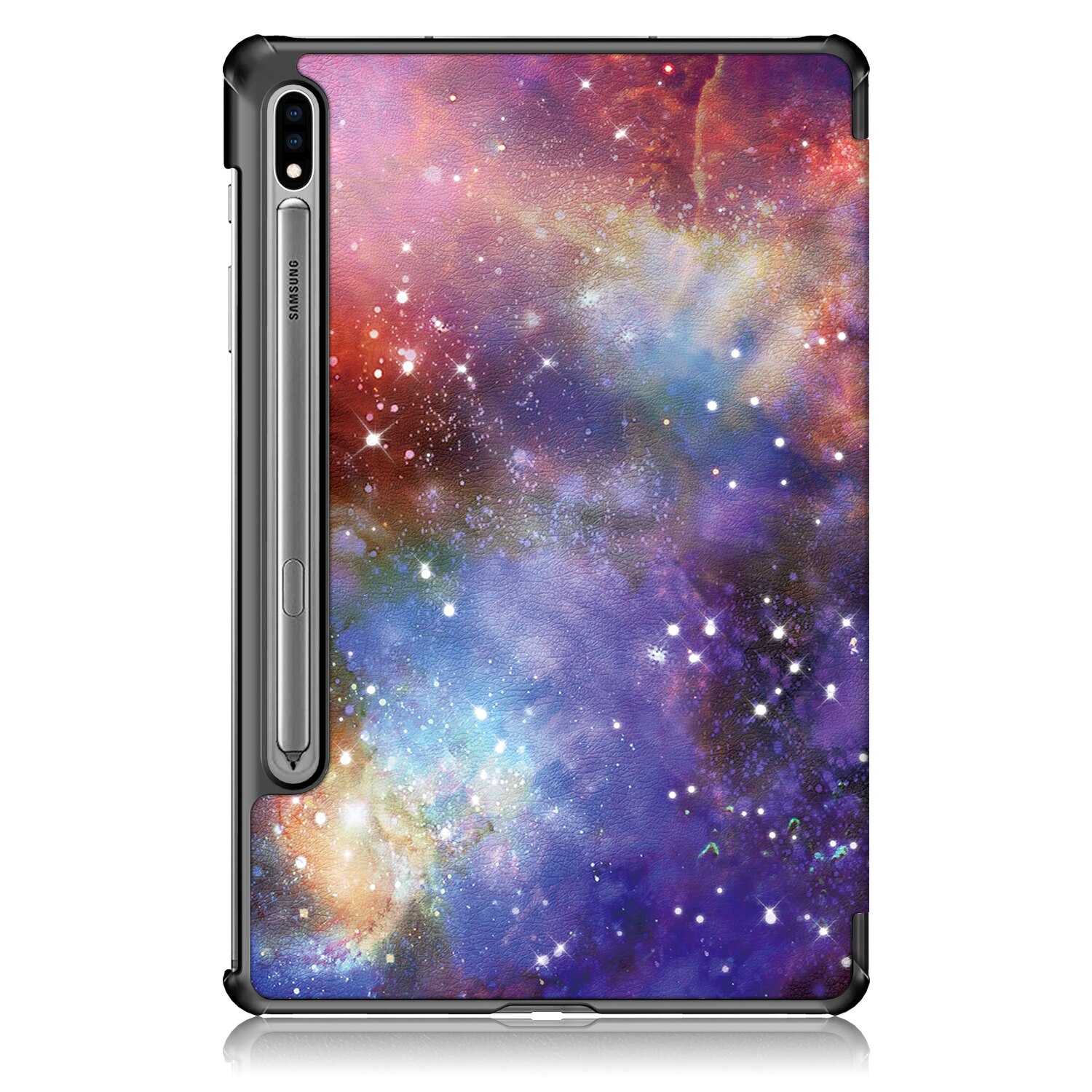 Husa de protectie premium Natty Pell, Compatibila cu Samsung Galaxy TAB S7 (SM-T870/SM-T875) - Stars