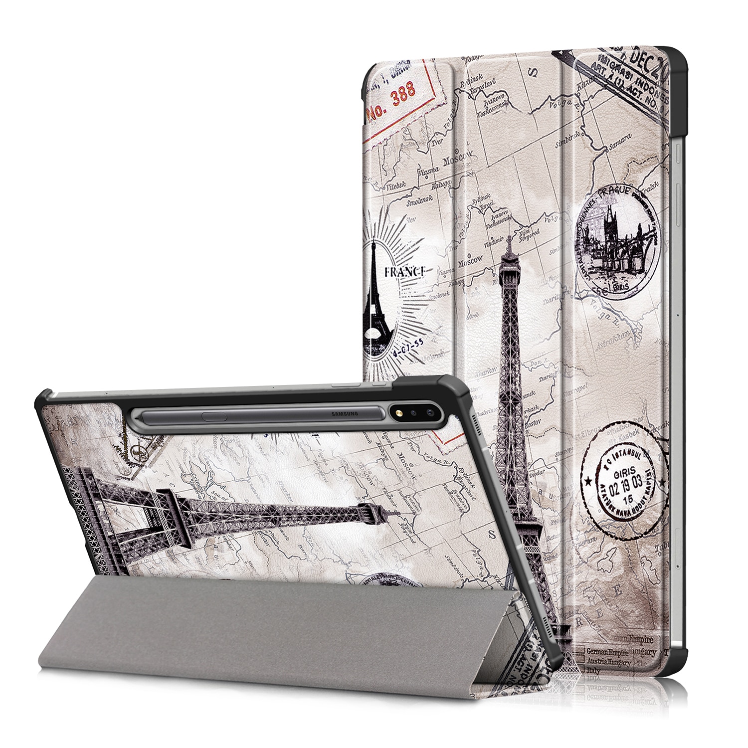 Husa de protectie premium Natty Pell, Compatibila cu Samsung Galaxy TAB S7 (SM-T870/SM-T875) - Eifel