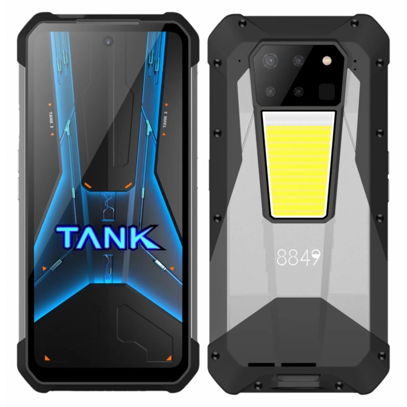 Telefon mobil Unihertz Tank 3 Pro, 5G, Proiector video 100 Lumeni, 32GB RAM (16GB + 16GB extensibili), 512GB ROM, 6.79" FHD+ 120Hz, Camera 200mpx, Night Vision, Android 14, Dimensity 8200, 23800mAh