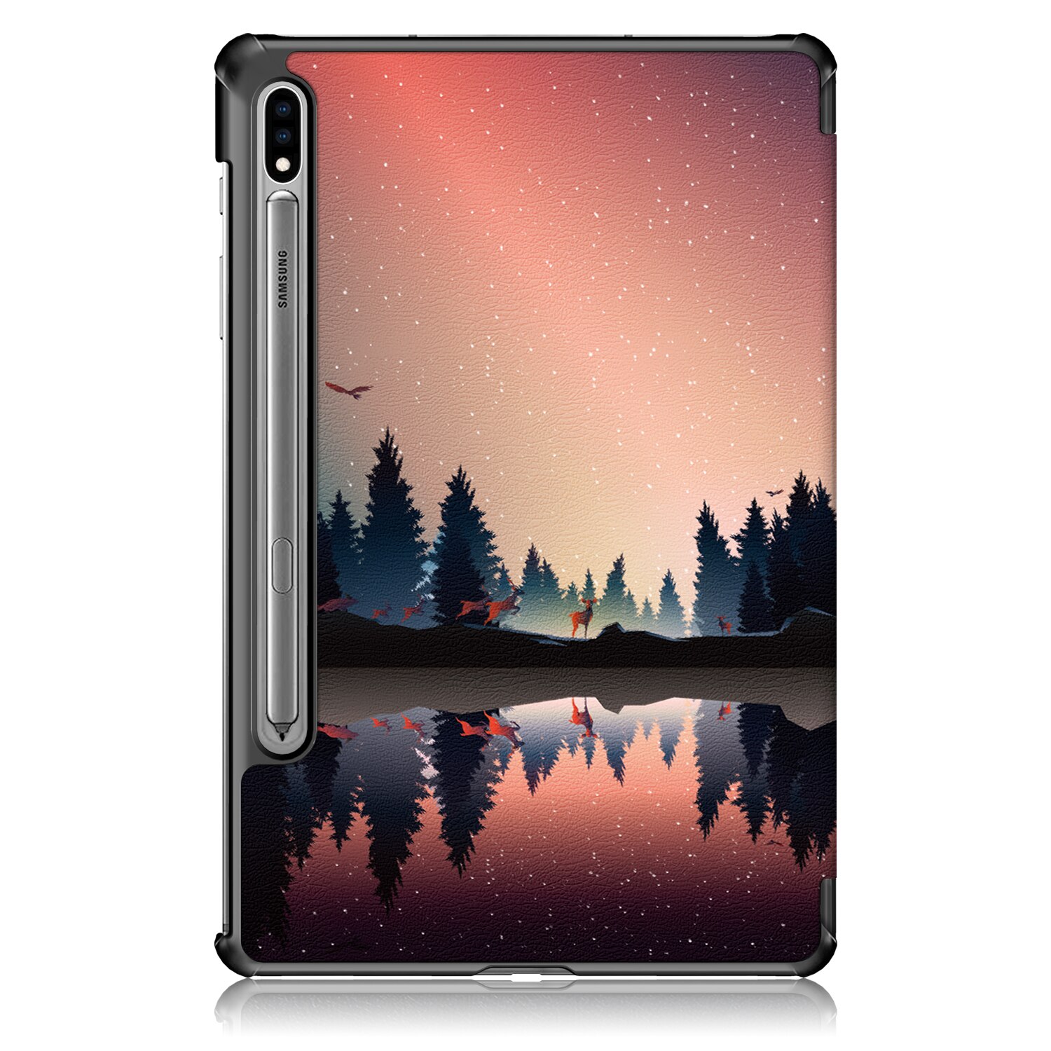 Husa de protectie premium Natty Pell, Compatibila cu Samsung Galaxy TAB S7 (SM-T870/SM-T875) - Forest