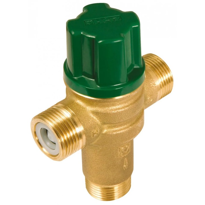 Robinet de amestec HERZ TMV 2 (antioparire) pentru apa calda menajera, DN 15 (FE 3/4''), 42 l/min la 3 bar, 35÷60˚C, 2 7766 54