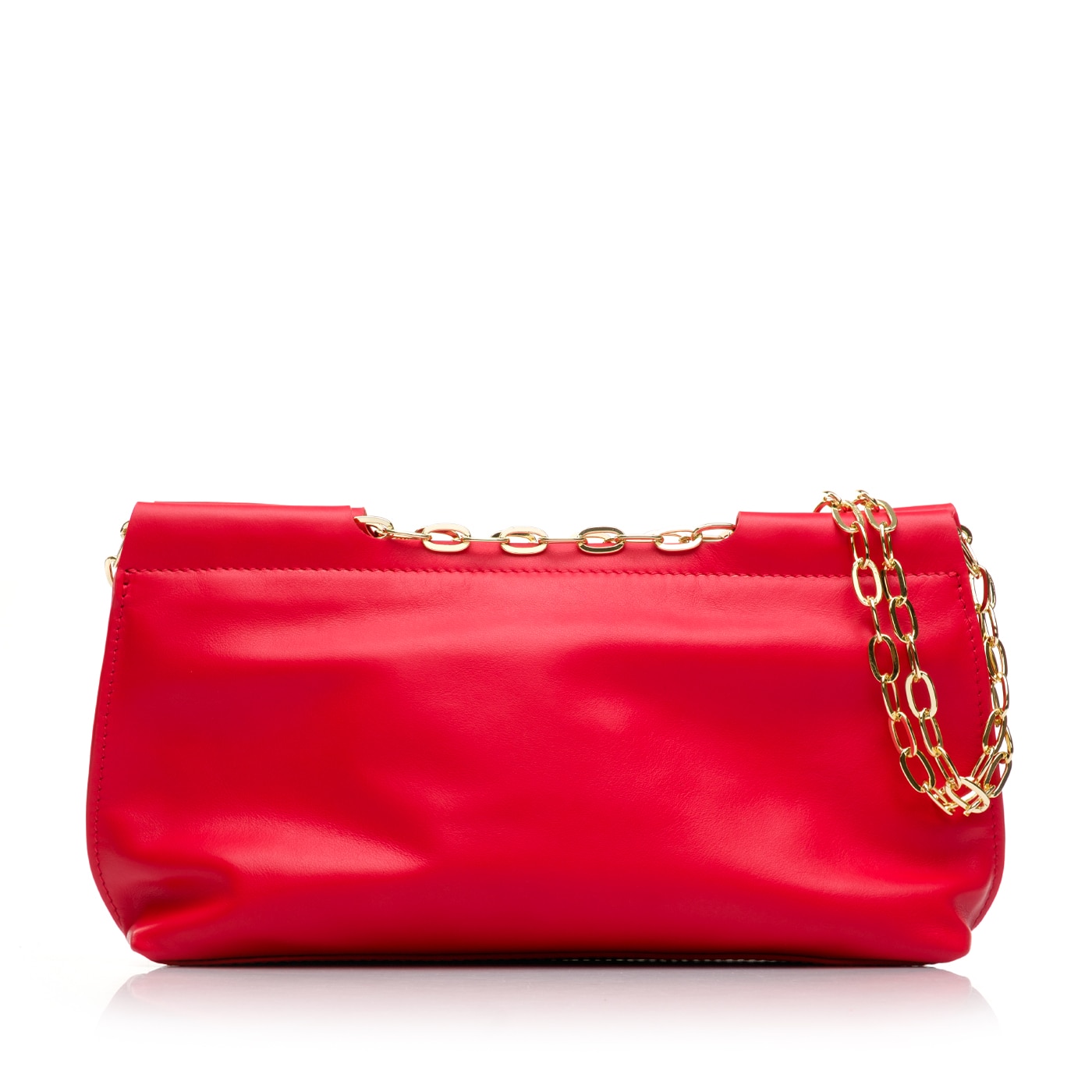 Geanta dama, Musette NADINE PM, Piele naturala, rosu, 28 x 5 x 16 cm ...