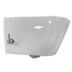 Конзолна тоалетна чиния Serel SP26, Ултратънък капак със забавено падане, Вграден смесител за захранване на бидето с топла и студена вода, Специална технология за обливане