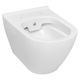Конзолна тоалетна чиния Serel SP26, Ултратънък капак със забавено падане, Вграден смесител за захранване на бидето с топла и студена вода, Специална технология за обливане