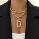 Colier tip choker, aliaj, suprapus, stil punk, pentru femei