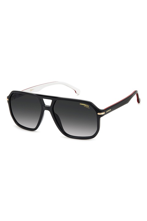 Carrera, Слънчеви очила Aviator с лого, Черен, Бял, 59-15-145