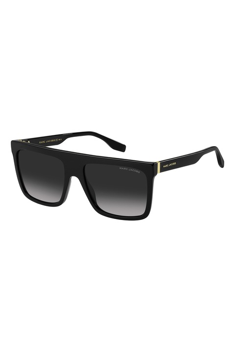 Marc Jacobs, Szögletes napszemüveg színátmenetes lencsékkel, Aranyszín, Fekete, 57-18-145