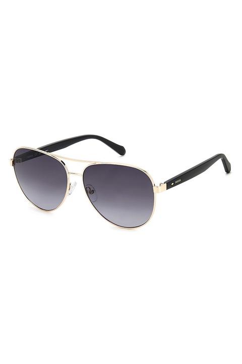 Fossil, Aviator napszemüveg színátmenetes lencsékkel, Fekete, 60-14-140