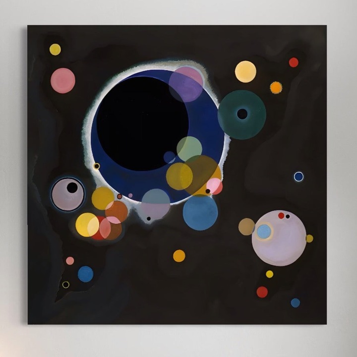 Tablou Canvas Premium, LuxCanva® A1591, Inima Cosmosului, 50 X 50 CM, Panza Bumbac 100% 400g/m2, Sasiu Lemn, Camera Copil, Univers, Abstract, Decorativ, Living, Culori Vibrante