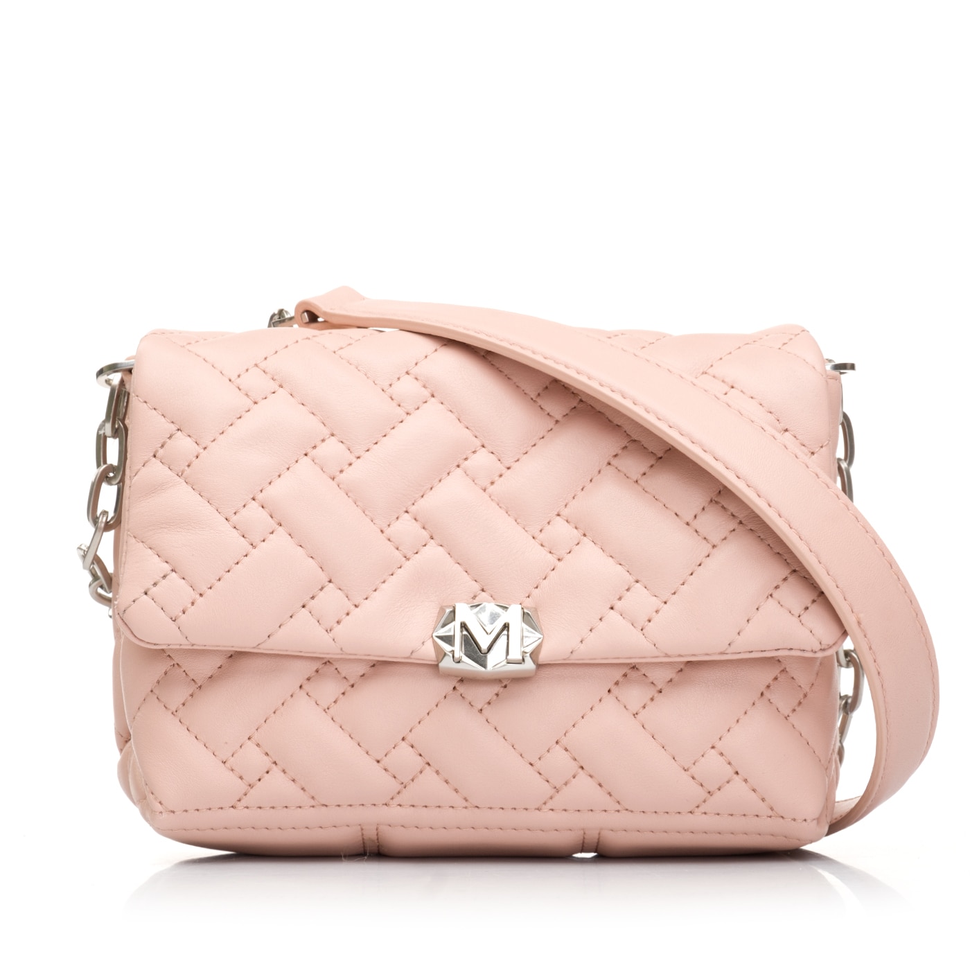 Geanta dama, Musette ELSA PM, Piele naturala, nude, 18 x 8 x 13 cm ...