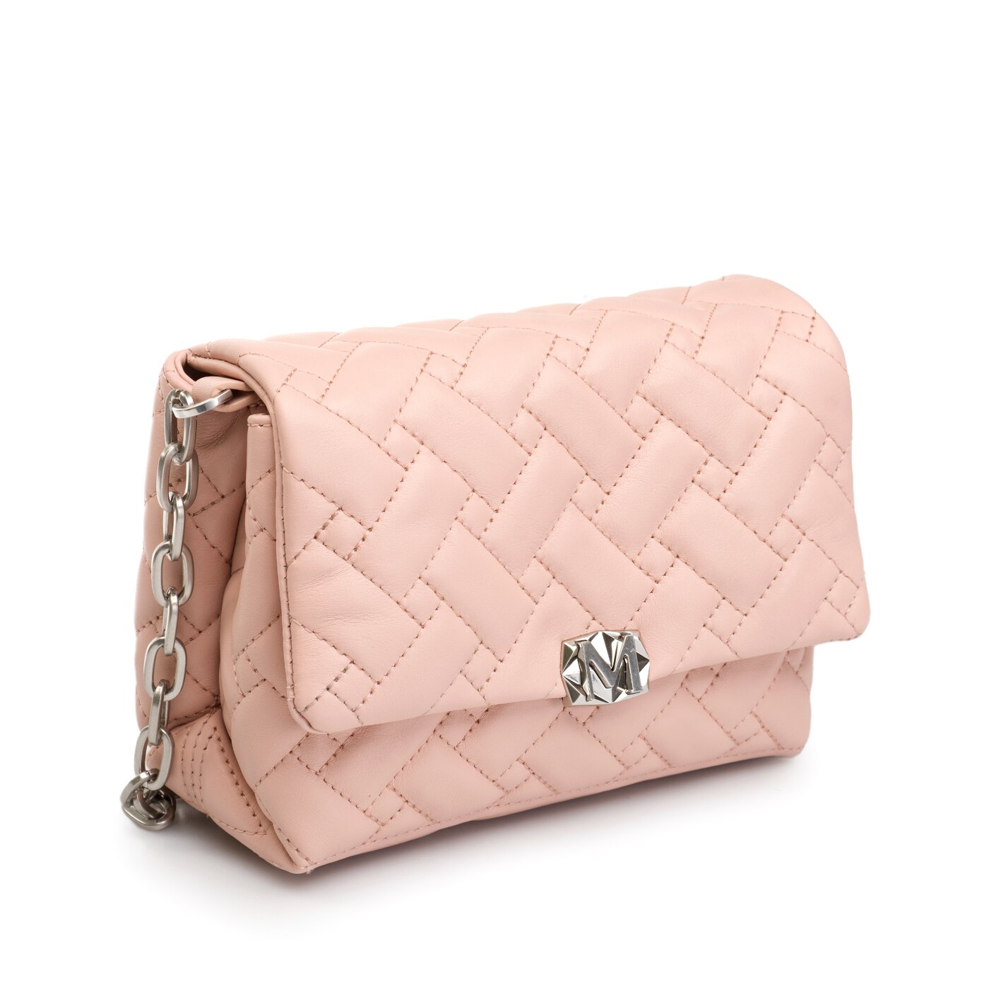 Geanta dama, Musette ELSA PM, Piele naturala, nude, 18 x 8 x 13 cm ...