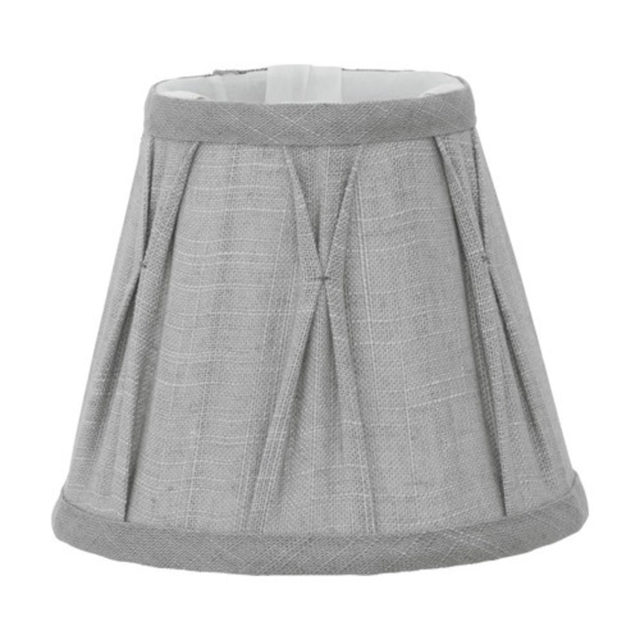 Abajur Textil Vintage E14 Ø155 Mm, 125 Mm, Gri