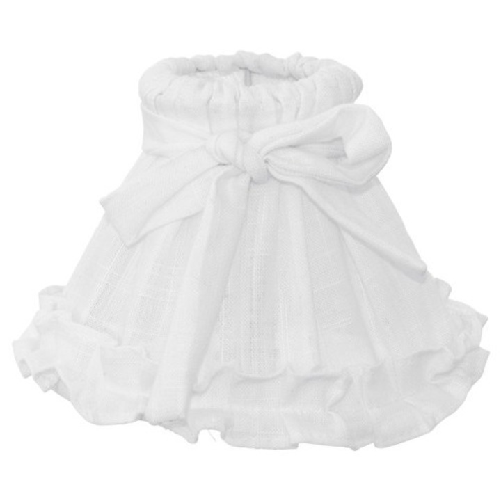 Abajur Textil Vintage E14 Ø205 Mm, 145 Mm, Alb