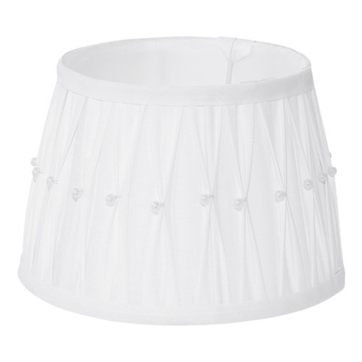 Abajur Textil Vintage E14/e27 Ø200 Mm, 135 Mm, Alb