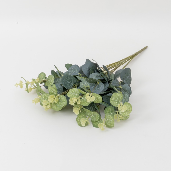 Mesterséges eukaliptusz csokor, világoszöld, H 50 cm, BSP / SL204