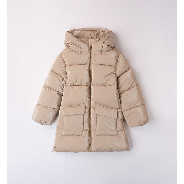 Geaca impermeabila pentru fete, Sarabanda 0.7757, Bej, Bej, 140-152 CM