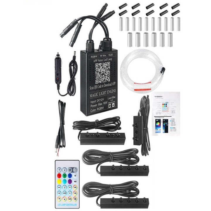 Kit Plafon Instelat + stele cazatoare 16W RGBW 720 fire la 2m combinate - 16WRGB 28#-3