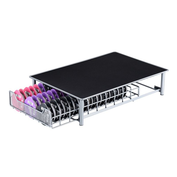 Държач за капсули за кафе, капацитет 60 броя, антивибрационен, неплъзгаща се повърхност, черен