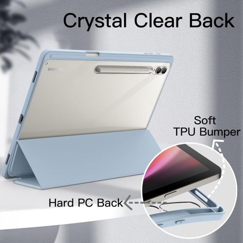 Husa Smart Cover compatibila cu Samsung Galaxy Tab S10 Lite/S10 FE 11inch, Slot Pen, Bleu, TELGORBCS