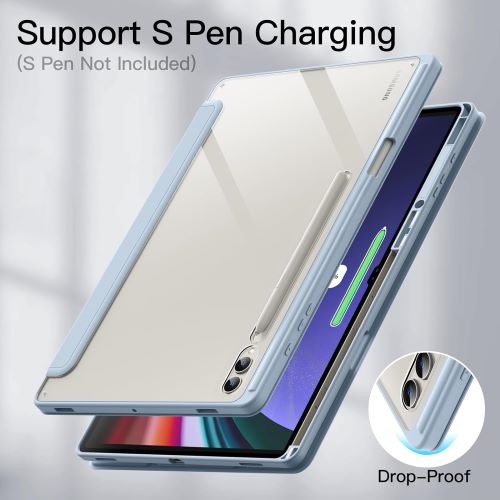 Husa Smart Cover compatibila cu Samsung Galaxy Tab S10 Lite/S10 FE 11inch, Slot Pen, Bleu, TELGORBCS