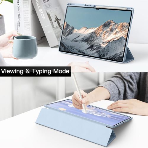 Husa Smart Cover compatibila cu Samsung Galaxy Tab S10 Lite/S10 FE 11inch, Slot Pen, Bleu, TELGORBCS