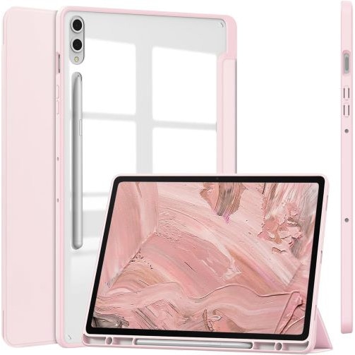 Husa Smart Cover compatibila cu Samsung Galaxy Tab S9 11inch/ S9 FE 10.9inch, Slot Pen, Roz Pal, TELGORBCS