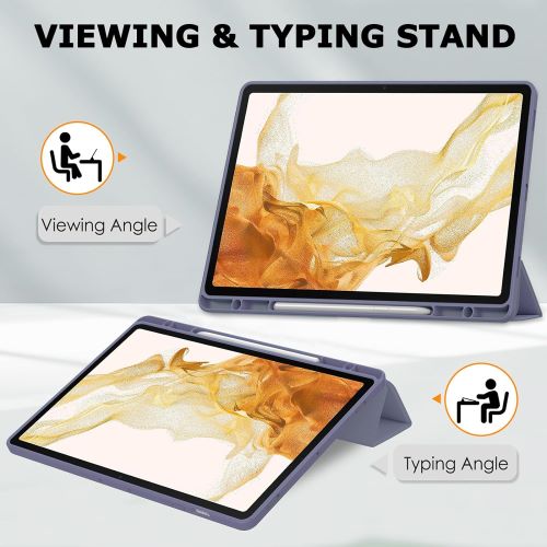 Husa Smart Cover compatibila cu Samsung Galaxy Tab S10 Lite /S10 FE, Slot Pen, Lavanda, TELGORBCS