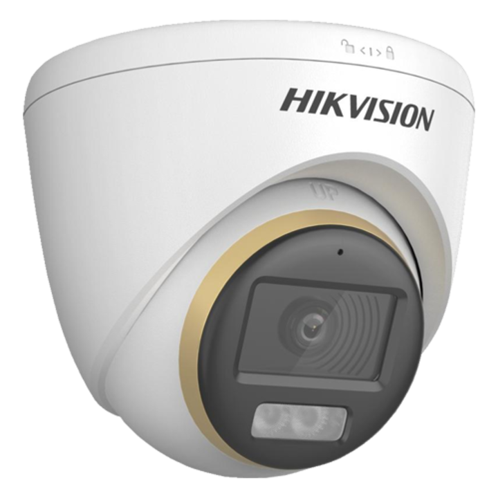 ColorVu, Dual Light - Камера аналогова 2MP, леща 2.8mm, IR 40m, WL 40m, TVI/AHD/CVI/CVBS, Mic. - HIKVISION DS-2CE72DF3T-LFS-2.8mm