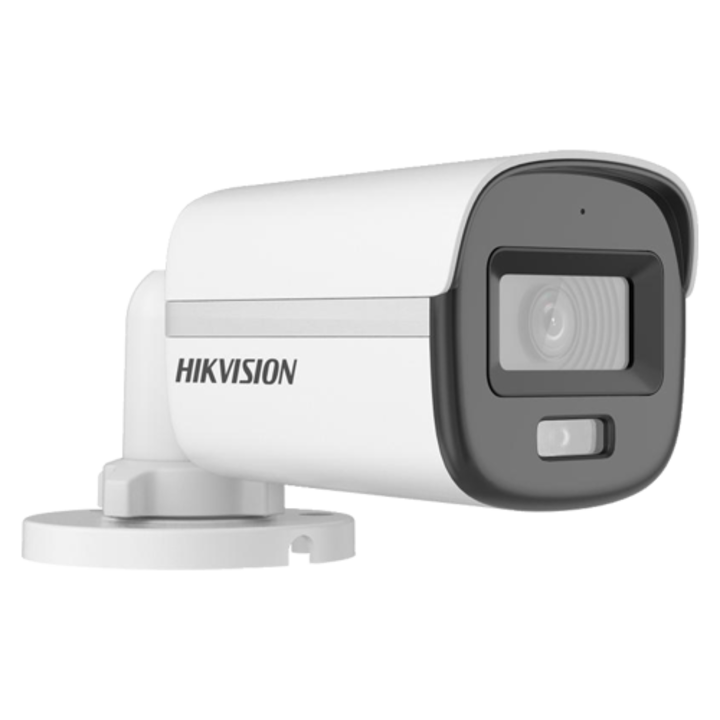 3K аналогова камера, ColorVu, двойна светлина, 2.8mm обектив, IR 20m, WL 20m, TVI/AHD/CVI/CVBS, микрофон, IP67, HIKVISION, DS-2CE10KF0T-LFS-2.8mm
