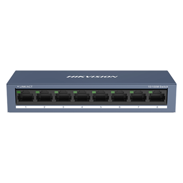 Превключвател 8 porturi 10/100 Mbps RJ45, HIKVISION, DS-3E0108-O