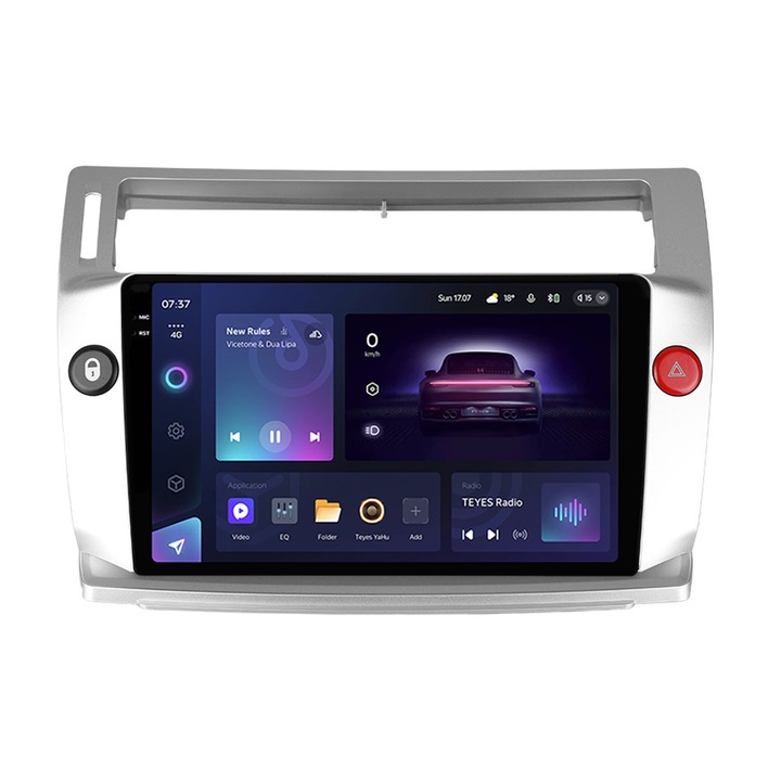 Navigatie Auto Teyes CC3 2K 360° Citroen C4 2004-2014 6+128GB 9.5" QLED Octa-core 2Ghz, Android 4G Bluetooth 5.1 DSP
