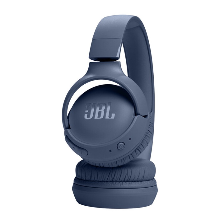 Безжични аудио слушалки JBL Over The Ear, Bluetooth 5.3, Tune 520BT, чист бас звук, вграден микрофон, 57 часа автономност, включен кабел за зареждане, син