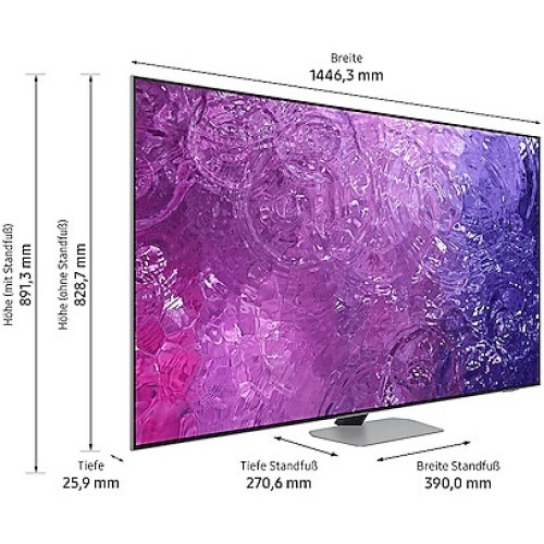 Televizor Neo QLED Samsung GQ65QN94CATXZG, Smart TV 4K UHD, Control Vocal, Functie De Inregistrare, 100 Hz, 163 Cm, Negru