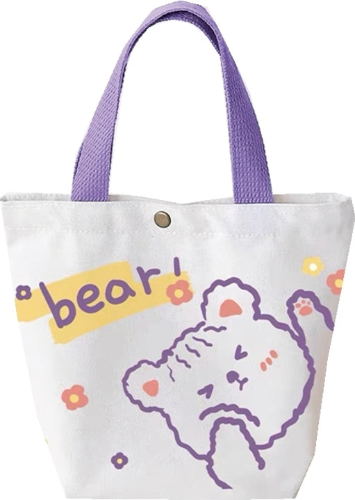 Чанта за през рамо, Canvas, бяла, 21x26x10см