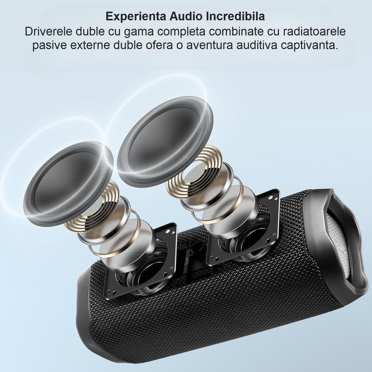 Boxa Portabila Wireless TOZO® PA2 Surround 360° Reality, Dual