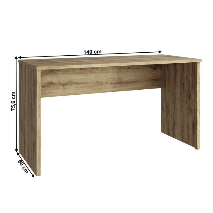 Birou DTD stejar navarra Dorsi 140x60x75.6 cm