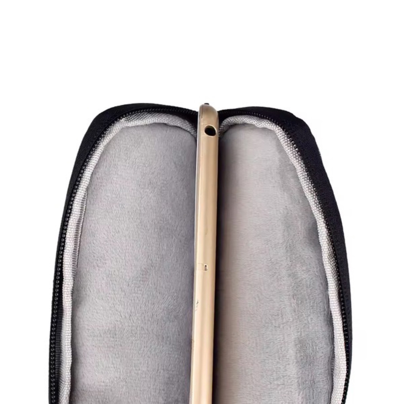 Husa de Protectie si Transport pentru Laptop/Tableta, Dimensiune maxima 13", Universala, Interior captusit cu microfibra, Textil, Negru