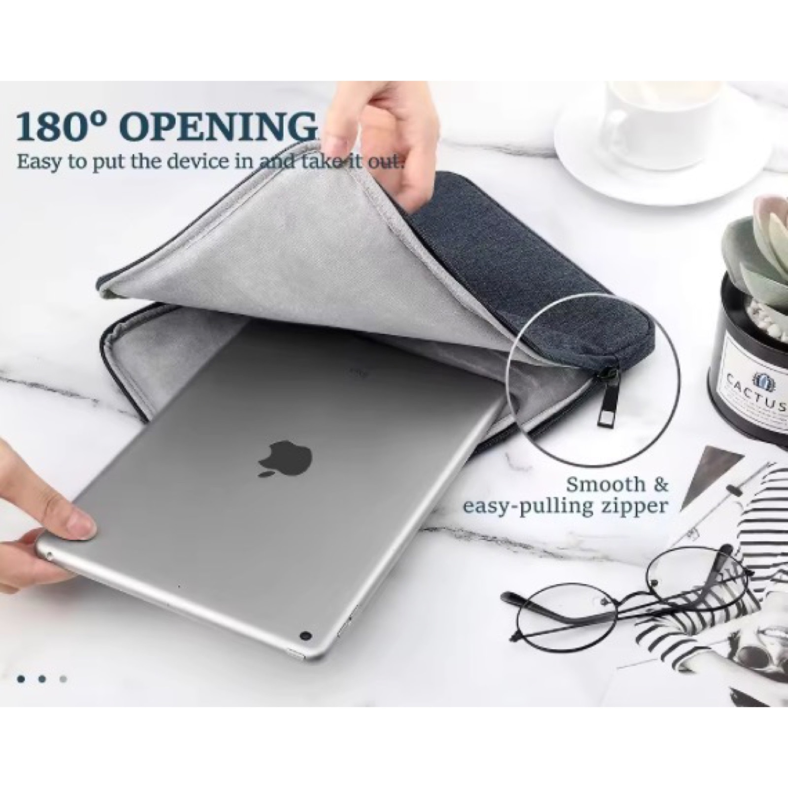 Husa de Protectie si Transport pentru Laptop/Tableta, Dimensiune maxima 13", Universala, Interior captusit cu microfibra, Textil, Negru