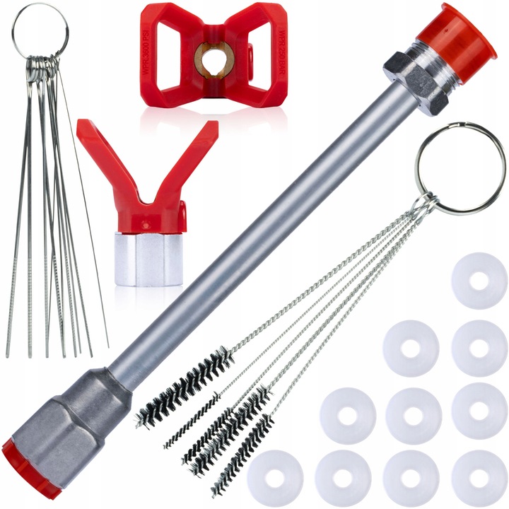Set Rosfix pentru Pistol de Vopsit, Lance 30cm, accesorii metal, multicolor