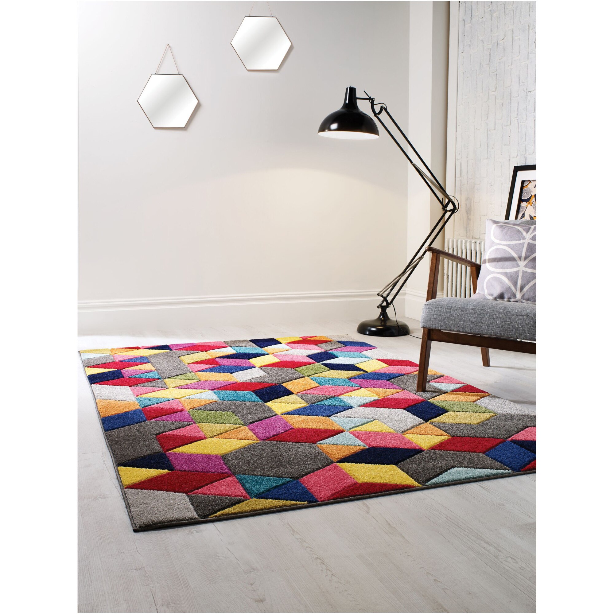 Covor dreptunghiular Flair Rugs Dynamic, 200 x 290 cm, 2350 g/m², 100% Polipropilena, Multicolor