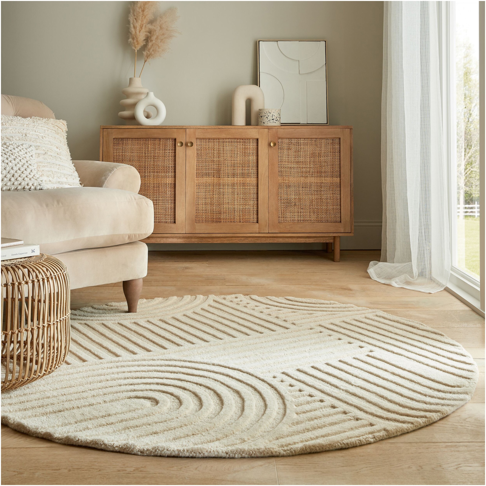 Covor rotund Flair Rugs Zen Garden, 160 x 160 cm, 3700 g/m²